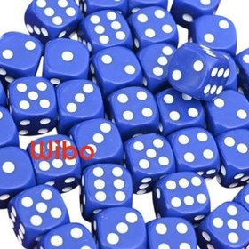 Resim WİBO Okey Zarı 40 Adet Lacivert Renk Okey Oyun Zarı Melamin Okey Zar 16 MM 