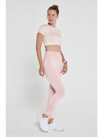 Resim Jerf Captiva Yumuşak Dokulu & Esnek Crop Top Pembe 
