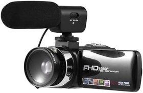 Resim Mikrofon ile mini dv dijital video kamera hd dijital video kamera el dijital video kamera FHD 1080P Dijital Video Kamera DV Kaydedici 30MP 18X Dijital Zoom 3.0 inç Ekran Destekler 