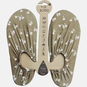 Resim Bonas Haki Çiçek Desenli Kaydırmaz Taban Kadın Deniz ve Havuz Ayakkabısı - Haki / 36-37 