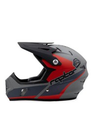 Resim RAPTOR Full Face Bisiklet Kaskı Onyx XL Beden Gri 