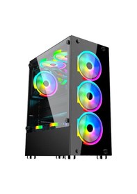 Resim Gameforce Glass 4 x 120 MM Rainbow Fanlı Oyuncu Kasası 