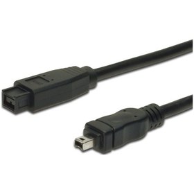 Resim Firewire 800 Bağlantı Kablosu, 9 Pin Erkek - 4 Pin Erkek, 1.80 Metre, Awg: 26/28, Ieee 1394-2008, Ul, Siyah Renk-18611 