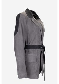 Resim Valmenti Kadın Gri Hakiki Deri Deri Mont 616 Z-4104 Bn Derı Ceket Y25 Grey Suet Gri 