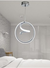Resim Renkoled Aydınlatma 3 Renk Işıklı Modern Sarkıt Led Avize Krom Kasa Krom 