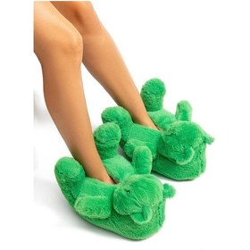 Resim Twigy Pookie Kadın Hayvanlı Panduf Yeşil 36/41 EE0562 Yeşil 