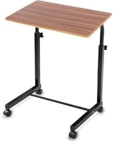 Resim Depolife Tekerlekli Notebook Laptop Çalışma Sehpası Eğim Ve Yükseklik Ayarlı Akrobat Ders Yemek Çekyat Masası 