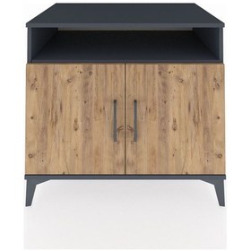 Resim Kronos Şifonyer 2 Raflı 2 Kapaklı 88x59x80 Antrasit-çam Antrasit 