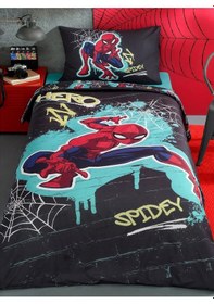 Resim Özdilek Lisanslı Tek Kişilik Çocuk Nevresim Takımı-spiderman Gri Gri 