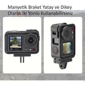 Resim DJI Osmo Action 6 , 5 Pro , 4 , 3 ve Osmo 360 Manyetik Hızlı Bağlantı Aparatı – Magnetic Quick Release Mount Base Adaptör 