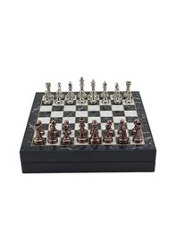 Resim Gifthome Büyük Boy Metal Klasik Satranç Tk. Antik Ve Mermer Desen 