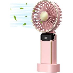 Resim Taşınabilir El Fanı Mini Kişisel El Fanı, 8-20hs Usb Şarj Edilebilir El Vantilatörü, Küçük Cep Vantilatörü Pembe 2215 Renkli 