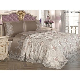 Resim Fransız Güpürlü Eylül Pike Takımı Cappucino (319694216) Cappuccino 