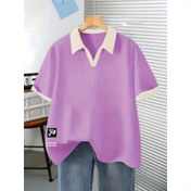 Resim Kadın Moda Yaz Üstü, Trendy Kısa Kollu Çok Yönlü POLO Gömlek T-shirt, Spor Trendy Marka 