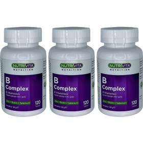 Resim Nutrivita Nutrition Vitamin B Complex 3x120 Tablet B Vitamini Kompleks 