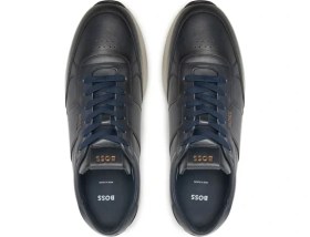 Resim Boss Erkek Marka Logolu Rahat Taban Bağıcıklı Lacivert Sneaker 50529502-410 