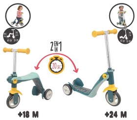 Resim Smoby Reversible 2'si 1 Arada Scooter 750612 