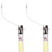 Resim Lasonstiges 2 Adet H3 15w Led Cob Drl Lambası Beyaz Xenon Sürüş Farı Ampulleri 