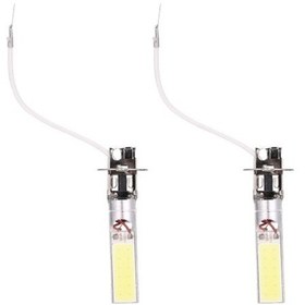 Resim Lasonstiges 2 Adet H3 15w Led Cob Drl Lambası Beyaz Xenon Sürüş Farı Ampulleri 