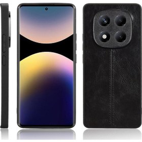 Resim Redmi Note 14 Pro 4g Desenli Dikiş Arka Kapak Telefon Kılıfı Siyah 