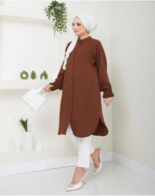 Resim YILMAZBARMAZ Kadın Ayrobin Nervürlü Maxi Boy Tunik 