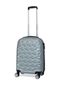 Resim Reymond Luggage Piramit Desen ABS Seyahat Valizi, Canyon Serisi, Gri - Kabin Boy Gri 