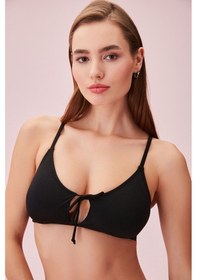 Resim Suwen Bağcıklı Bralet Bikini Üst Sb24993012 Siyah 