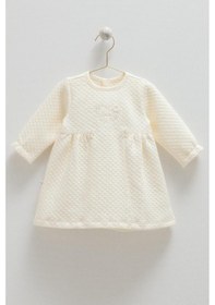 Resim Caramell %100 Pamuk Love Hugs Kız Bebek Elbise Crml.elb2035 Ekru 