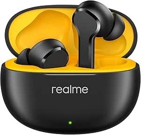 Resim realme T110 AI ENC Gürültü Önleyici Kablosuz Kulaklıklar, Hafif kulak içi tomurcuklar, 10mm Dinamik Bas Sürücüsü, Ağır Bas, 38H Pil, Kablosuz Şarj, Bluetooth 5.3, IPX5 Su Direnci, Punk Siyah 