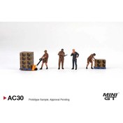 Resim mini gt 1/64 Figurine: UPS Driver and workers MGTAC30 