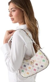 Resim GUESS Emelie Logo Üst Fermuarlı Omuz Çantası 