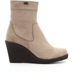 Resim Gönderi R Kadın Vizon Süet Fermuarlı Dolgu Topuklu Bot Gkzb13420416 Vizon-Süet 