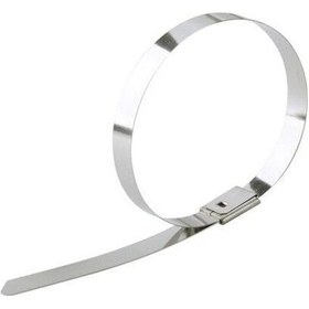 Resim Paslanmaz Çelik Kablo Bağı Cırt Kelepçe 4,6x250 Metalik 304 Kalite Tork 100 'lü Paket 