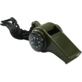 Resim Pusulalı Termometreli Düdük - Survival Askılı Düdük 