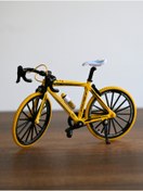 Resim bebeym Metal 1:10 Oyuncak Bisiklet - Die Cast Bisiklet - Model Bisiklet - Sarı 