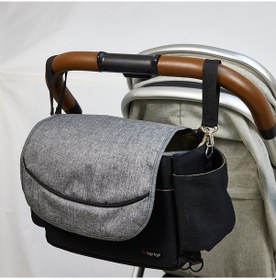 Resim Bye Bye Stroller Bag Bebek Arabası Düzenleyici Çanta Gri 