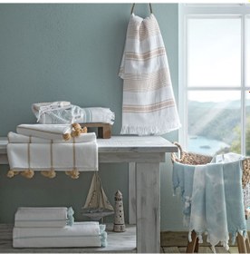 Resim Taç Butik Pamuk Göcek Keseli Peştamal Taba 000000001500222401 Taba 