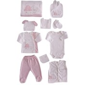 Resim Layette 10'lu Uyuyan Tavşan Kız Bebek Hastane Çıkışı Beyaz - Pembe 