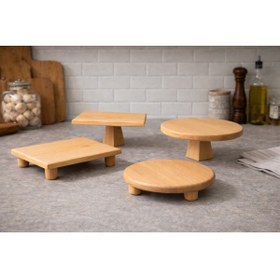 Resim Timbercraft Masif Ahşap Sunum ve Servis Standı | Kayın – Köknar – Çam 