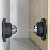 Resim 1 adet Manyetik Silikon Kapı Durdurucu - Delme Gerektirmez, Sessiz Çarpışma, Beyaz PVC, Ev & Ofis Kullanımı İçin İdeal 