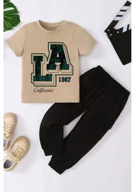 Resim Çocuk Los Angles Baskılı Alt - Üst Eşofman Takımı 