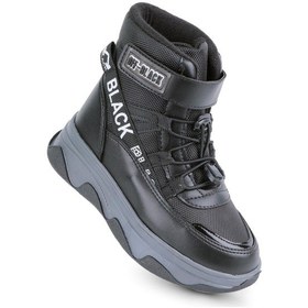 Resim Kaptan Junior Erkek Çocuk Kürklü Traking Bot Postal Bot Kar Botu Soğuğa Dayanıklı Pgme 52260 Siyah 