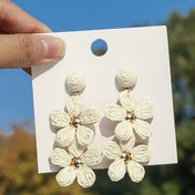Resim 1 Çift Boho Tatil Bayram Hasır Küpeler, Uzun Damla Çiçekli, Renkli Çok Katmanlı, El Yapımı, Zarif, Kadınlar İçin, Günlük Parti Dans Bayram Giyim, Anne, Sevgili, Arkadaş İçin Hediye ile, Sevgililer Günü, Anneler Günü, Karnaval 