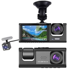 Resim 1080p Dvr Dash Kamera Araç Araba Ön & İç & Arka Kamera Sürüş Kaydedici 2 İnç Ekran Dash Kam Nf 