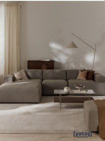 Resim Most Mollista 3 Modül Sol Köşe Koltuk 10 Kahverengi Keten Kumaş Y 