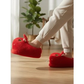 Resim Ayz Yüksek Kalite Yumuşak Kaymaz Taban Sevimli Hayvanlar Peluş Ev Pandufu Ev Botu 