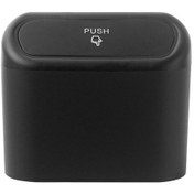 Resim Küçük Araba Çöp Kutusu, Kapaklı Araba Çöp Kutusu, Su Geçirmez Araba Çöp Kutusu, Taşınabilir Askılı Araba Saklama Kutusu, Araba Ofisi İçin Siyah 