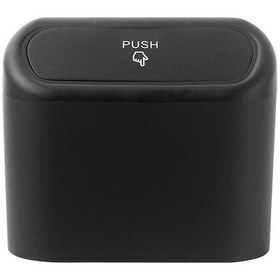 Resim Küçük Araba Çöp Kutusu, Kapaklı Araba Çöp Kutusu, Su Geçirmez Araba Çöp Kutusu, Taşınabilir Askılı Araba Saklama Kutusu, Araba Ofisi İçin Siyah 