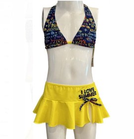 Resim Kom Lotus kız çocuk etekli bikini set - SARI / 4 yaş 