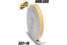 Resim Yapışkanlı 5x2=10 Metre (Beyaz) Kapı Pencere Bandı Fitili Soğuk Izolasyon Kauçuk Bantları 